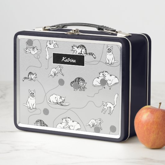 Cute Cats die spelen en het Naughty Pattern zijn (In situ)