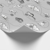 Cute Cats die spelen en het Naughty Pattern zijn Cadeaupapier (Hoek)