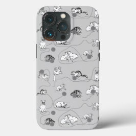 Cute Cats die spelen en het Naughty Pattern zijn Case-Mate iPhone Case