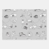 Cute Cats die spelen en het Naughty Pattern zijn Inpakpapier Vel (Voorkant 2)