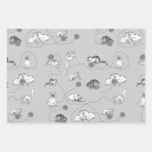 Cute Cats die spelen en het Naughty Pattern zijn Inpakpapier Vel (Voorkant)