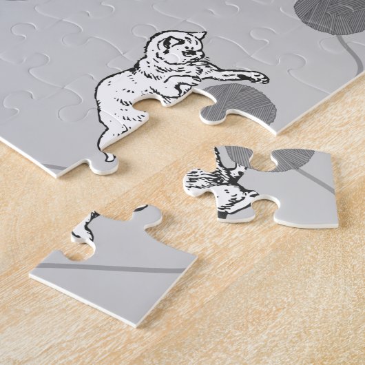 Cute Cats die spelen en het Naughty Pattern zijn Legpuzzel (Zijkant)