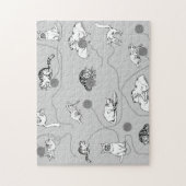 Cute Cats die spelen en het Naughty Pattern zijn Legpuzzel (Verticaal)