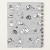 Cute Cats die spelen en het Naughty Pattern zijn Planner (Achterkant)