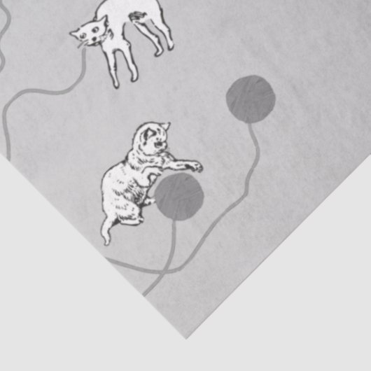 Cute Cats die spelen en het Naughty Pattern zijn Tissuepapier (Detail)