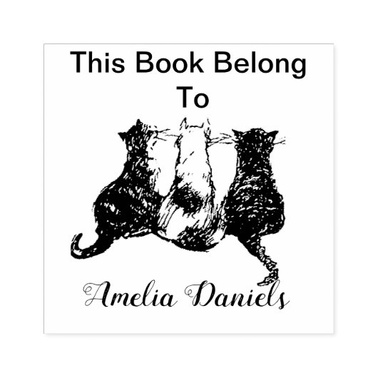 Cute Cats Dit boek behoort tot Rubberstempel (Afrduk)