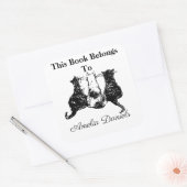 Cute Cats Dit boek behoort tot Vierkante Sticker (Envelop)