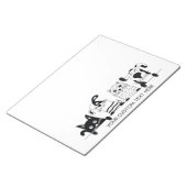 Cute Cats & Dogs aangepaste tekst notitieblokken (Schuin)