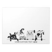 Cute Cats & Dogs aangepaste tekst notitieblokken (Voorkant)