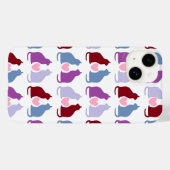 Cute Cats en Heart Pattern Case-Mate iPhone Case (Achterkant (horizontaal))