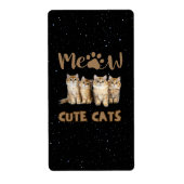 Cute Cats Etiket (Voorkant)