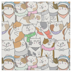 Cute Cats Fabric Stof