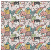 Cute Cats Fabric Stof (Swatch)