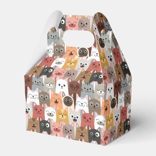 Cute Cats Favor Box Bedankdoosjes (Achterkant)