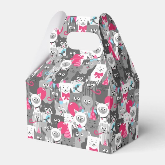 Cute Cats Favor Box Bedankdoosjes (Voorkant Zijde)