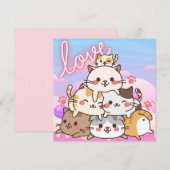 Cute Cats Feestdagenkaart (Voorkant / Achterkant)