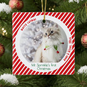 Cute Cats First Christmas Festive Keepsake  Keramisch Ornament