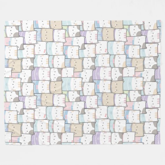 Cute Cats Fleece Blanket (Voorkant (Horizontaal))