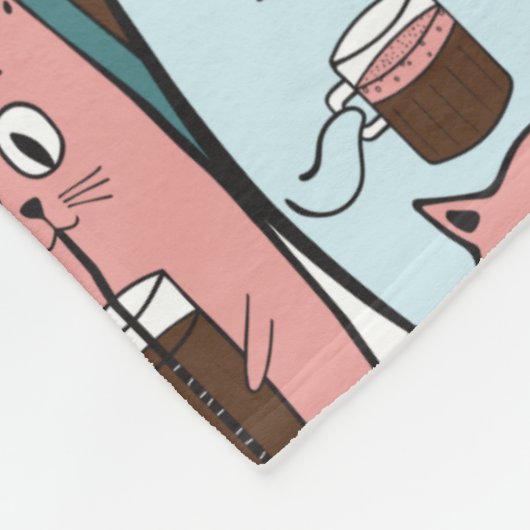 Cute Cats Fleece Blanket (Hoek)
