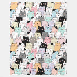 Cute Cats Fleece Blanket