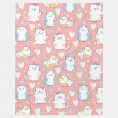 Cute Cats Fleece Blanket (Voorkant)