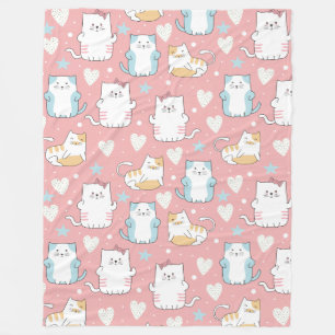 Cute Cats Fleece Blanket