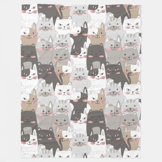Cute Cats Fleece Blanket Deken (Voorkant)