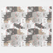 Cute Cats Fleece Blanket Deken (Voorkant (Horizontaal))