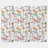 Cute Cats Fleece Blanket Deken (Voorkant (Horizontaal))