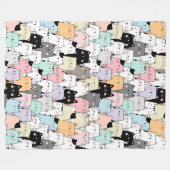 Cute Cats Fleece Blanket Deken (Voorkant (Horizontaal))