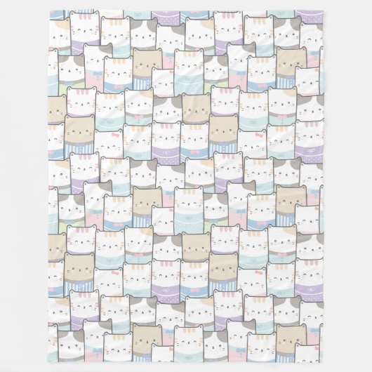 Cute Cats Fleece Blanket Deken (Voorkant)