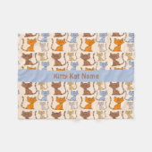 Cute Cats Fleece Blanket for Cats (Voorkant (Horizontaal))