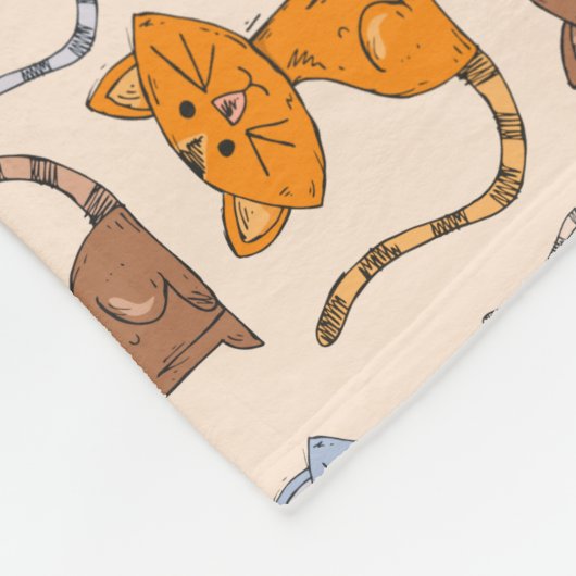 Cute Cats Fleece Blanket for Cats (Hoek)