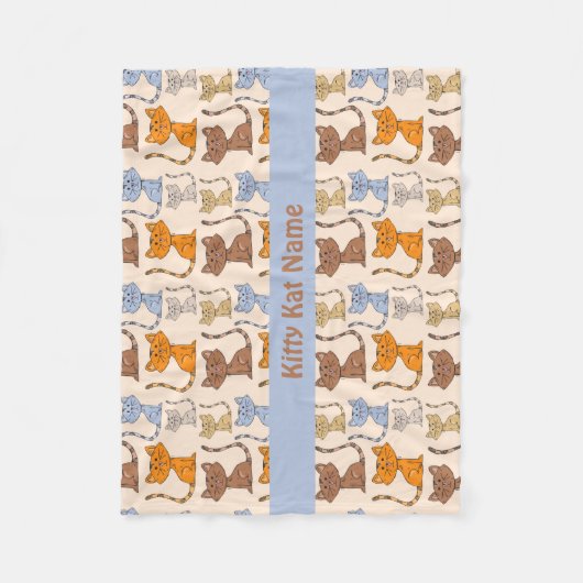 Cute Cats Fleece Blanket for Cats (Voorkant)