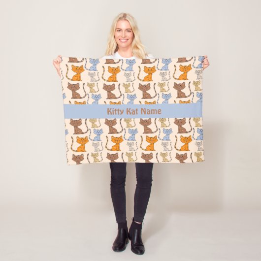 Cute Cats Fleece Blanket for Cats Deken (In situ)