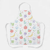 Cute Cats & Fruits Pattern Apron | Fun Kitchen Schort (Voorkant)