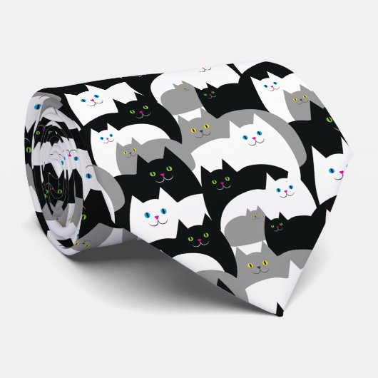 Cute Cats Funny Cat Lover Stropdas (Opgerold)