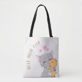 Cute Cats, geweldige moederdag gift Beste mam hart Tote Bag (Voorkant)