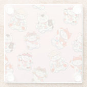 Cute Cats Glass Onderzetter (Achterkant)