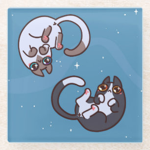 Cute Cats Glass Onderzetter Glazen Onderzetter