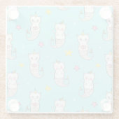 Cute Cats Glass Onderzetter Glazen Onderzetter (Achterkant)