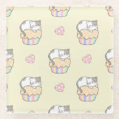 Cute Cats Glazen Onderzetter (Voorkant)