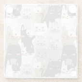 Cute Cats Glazen Onderzetter (Achterkant)