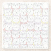 Cute Cats Glazen Onderzetter (Achterkant)