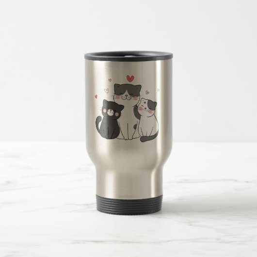 cute cats group | cat lover design | buy now reisbeker (Center)