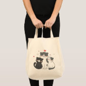 cute cats group | cat lover design | buy now tote bag (Voorkant (product))