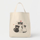 cute cats group | cat lover design | buy now  tote bag (Voorkant)