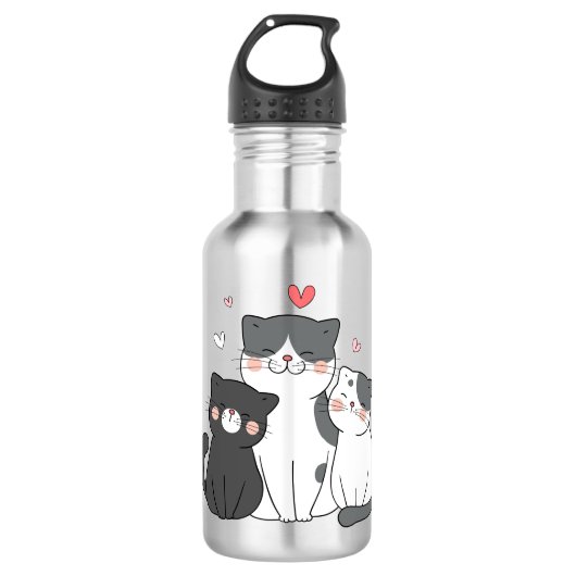 cute cats group | cat lover design | buy now waterfles (Voorkant)