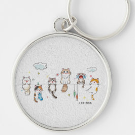 Cute Cats Hanging Keychain