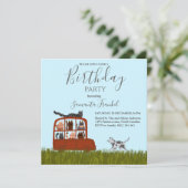 Cute Cats in auto-Baby shower Kaart (Staand voorkant)